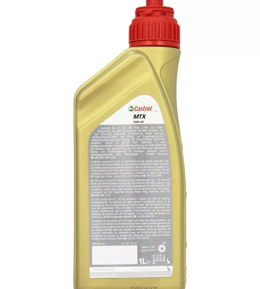Olio lubrificante minerale motore moto mtx 10w40 1l oil