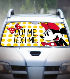 Parasole anteriore suv "disney minnie mouse" 150x80 cm
