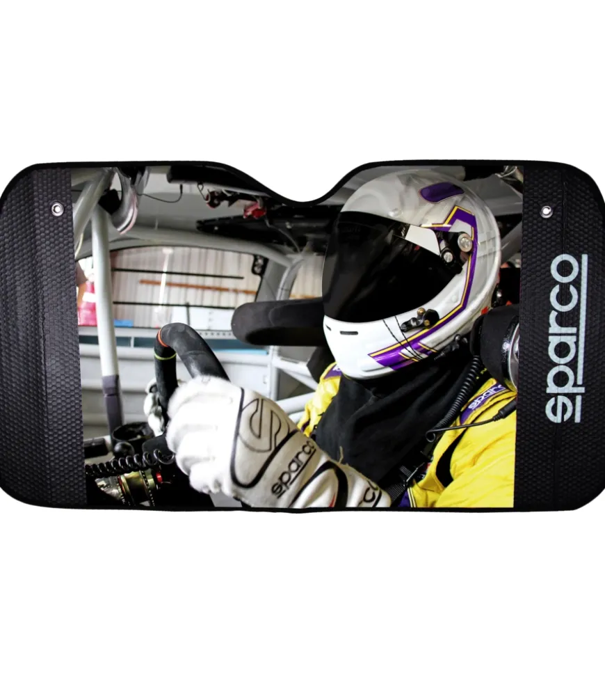 Parasole auto sparco "spc1718l" in alluminio, 140x70 cm
