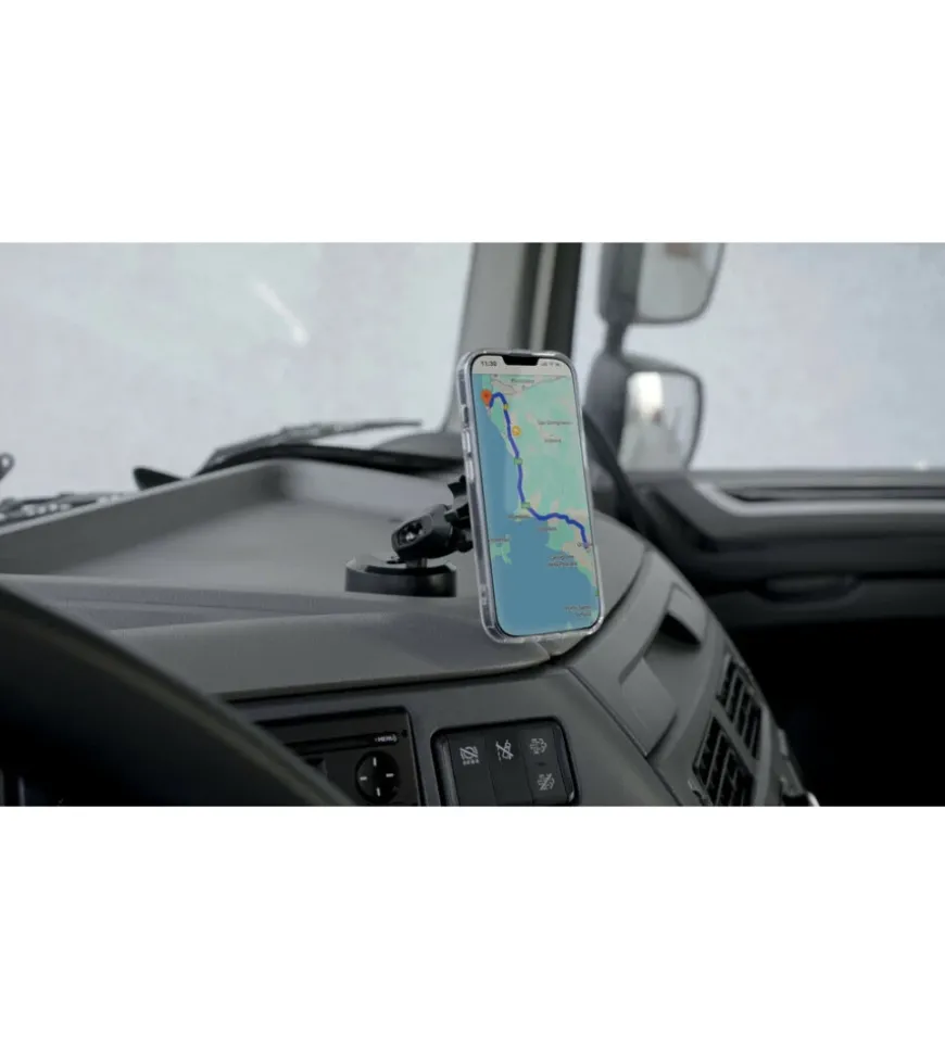 Porta telefono magnetico lampa "magpro" con attacco a ventosa adesiva orientabile e ruotabile - 91805