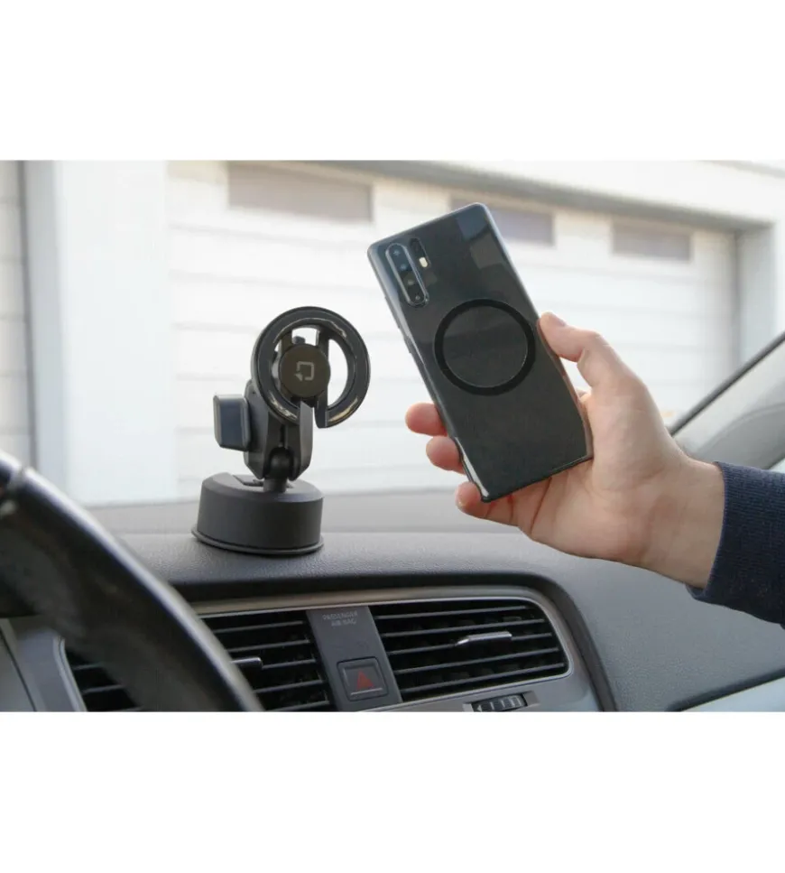 Porta telefono magnetico lampa "magpro" con attacco a ventosa adesiva orientabile e ruotabile - 91805