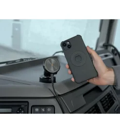 Porta telefono magnetico lampa "mag wireless orbit" con ricarica wireless e attacco a ventosa adesiva - 91806