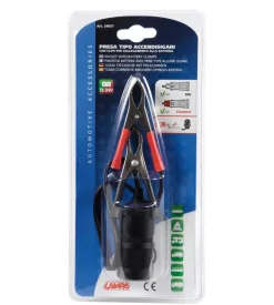 Presa corrente con clips batteria 12/24v  39057
