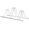 Rastrelliera portabici a 3 posti in ferro zincato con passaruota 5 cm 95x38x35/40 cm
