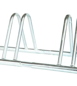Rastrelliera portabici a 3 posti in ferro zincato con passaruota 5 cm 95x38x35/40 cm