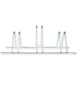 Rastrelliera portabici a 3 posti in ferro zincato con passaruota 5 cm 95x38x35/40 cm