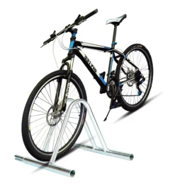 Rastrelliera portabici singola in ferro zincato con passaruota 5 cm 37x37x28 cm