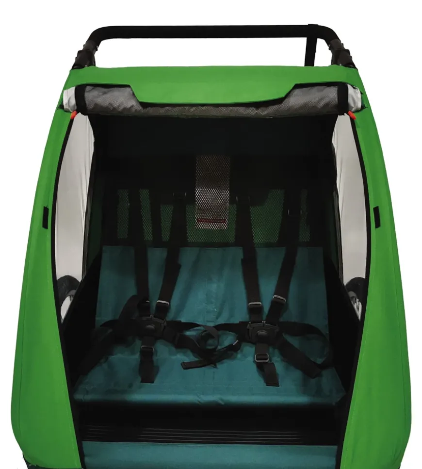 Rimorchio passeggino bici bellelli "trailblazer" 2 in 1 verde chiaro, 41 kg