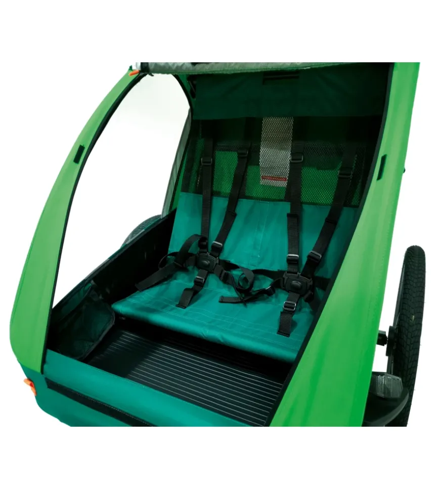 Rimorchio passeggino bici bellelli "trailblazer" 2 in 1 verde chiaro, 41 kg