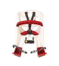 Seggiolino anteriore bici bellelli "tatoo plus" bianco/rosso
