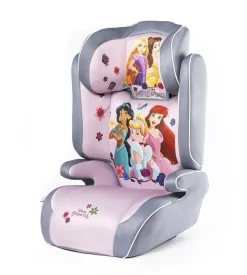 Seggiolino auto disney "princess" per bambini con altezza da 100 a 150 cm, ece r129