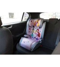 Seggiolino auto disney "princess" per bambini con altezza da 100 a 150 cm, ece r129