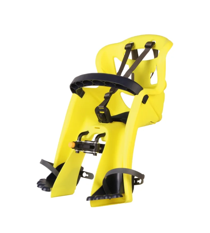 Seggiolino per bici anteriore bellelli "tatoo plus" giallo, portata massima 15 kg