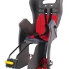Seggiolino posteriore per bicicletta bellelli "little duck" dark grey, portata massima 22 kg