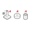 Set adattatori porta sci pro-slider (n40000) per barre whispbar  n99971