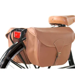 Set borse posteriori per bicicletta e cestino vimini i-bike