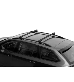 Set completo barre portatutto "evos silenzio black rail" in alluminio xl 140 cm - n15092