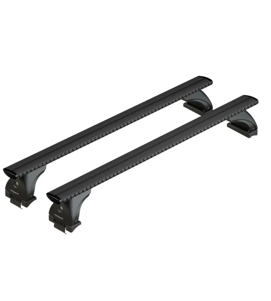 Set completo barre portatutto "evos 022 silenzio black l" in alluminio - nk022ebl