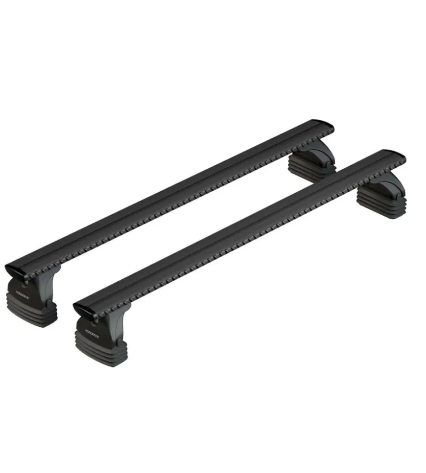 Set completo barre portatutto "evos 026 silenzio black l" in alluminio - nk026ebl