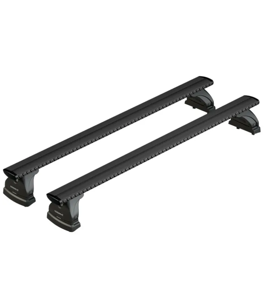 Set completo barre portatutto "evos lp 153 silenzio black m" in alluminio - nk153lbm