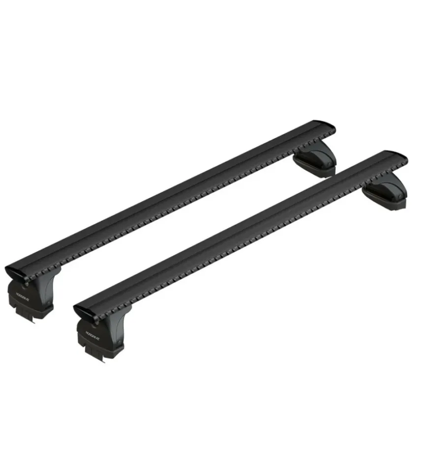 Set completo barre portatutto "evos lp 129 silenzio black l" in alluminio - nk129lbl