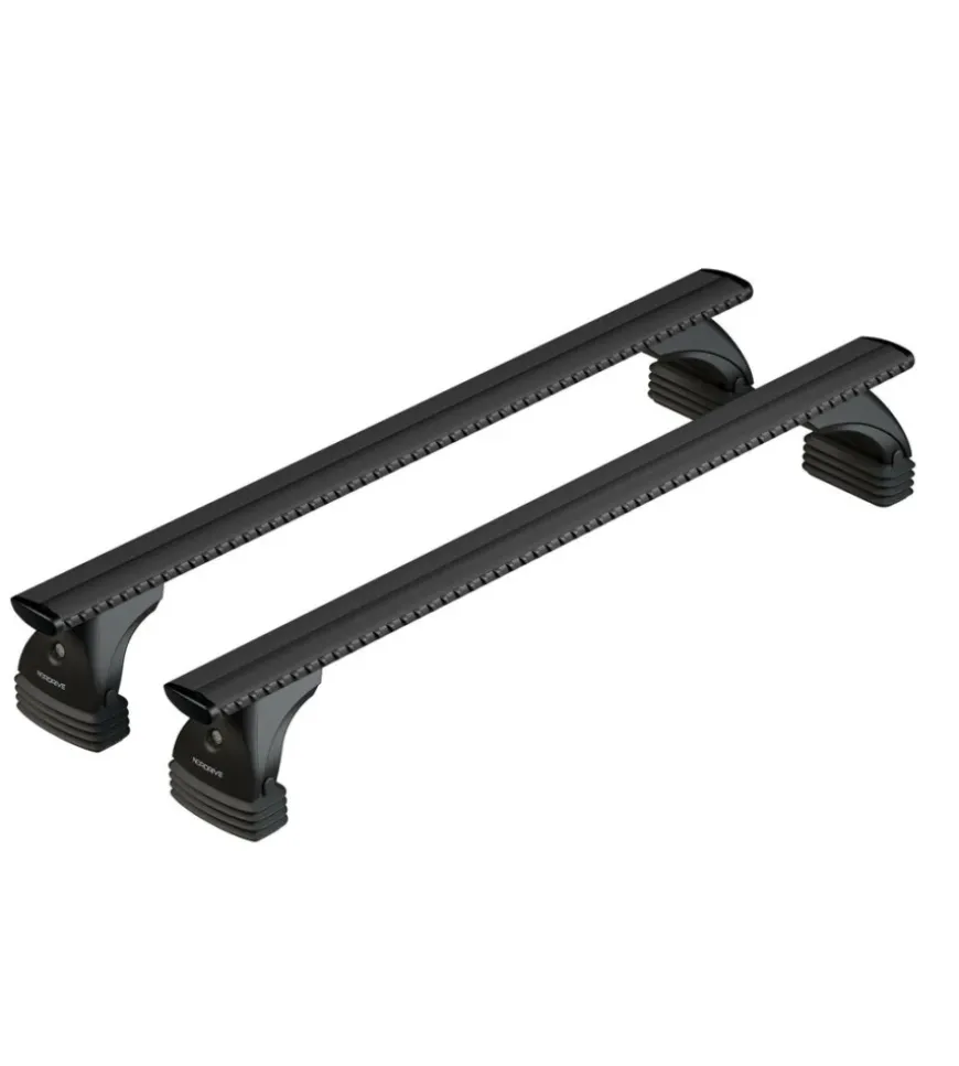 Set completo barre portatutto "evos lp 043 silenzio black s" in alluminio - nk043ebs