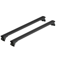 Set completo barre portatutto "evos silenzio black in-rail" in alluminio l 128 cm - n15101