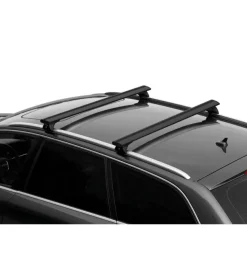 Set completo barre portatutto "evos silenzio black in-rail" in alluminio l 128 cm - n15101