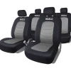 Set completo spc1019 coprisedili auto universali nero e grigio righe