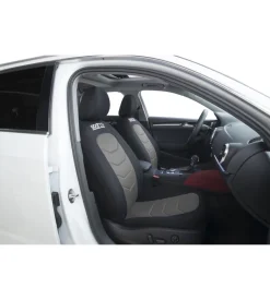 Set completo spc1019 coprisedili auto universali nero e grigio righe
