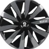 Set 4 copricerchi auto sparco "lazio" nero/grigio, 14" pollici - spc1491bkgr