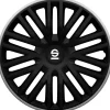 Set 4 copricerchi 15" pollici copriruota auto bergamo spc1585bkgr nero grigio