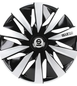 Set 4 copricerchi 16" pollici copriruota auto lazio spc1691bksv nero argento