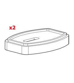 Set 2 distanziali per tamponi kit attacchi kargo - h = 13 mm  n99985