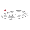 Set 2 distanziali per tamponi kit attacchi kargo - h = 7 mm  n99989