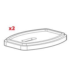 Set 2 distanziali per tamponi kit attacchi kargo - h = 7 mm  n99989
