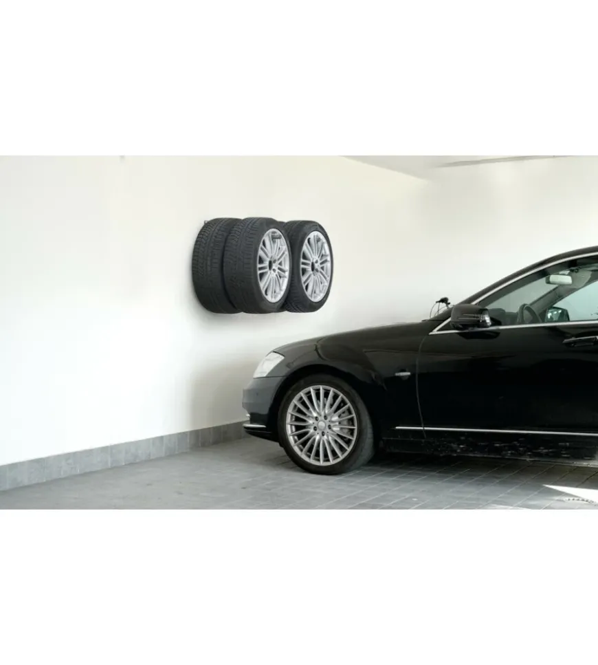 Set 2 ganci porta gomme e cerchioni da parete lampa richiudibili - 15969