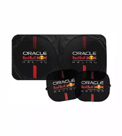 Set parasole e tendine redbull "powerbar"  nero e rosso