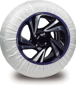Set 2 pezzi calze da neve sparco in tessuto bianco silenziose, tg l - spt60