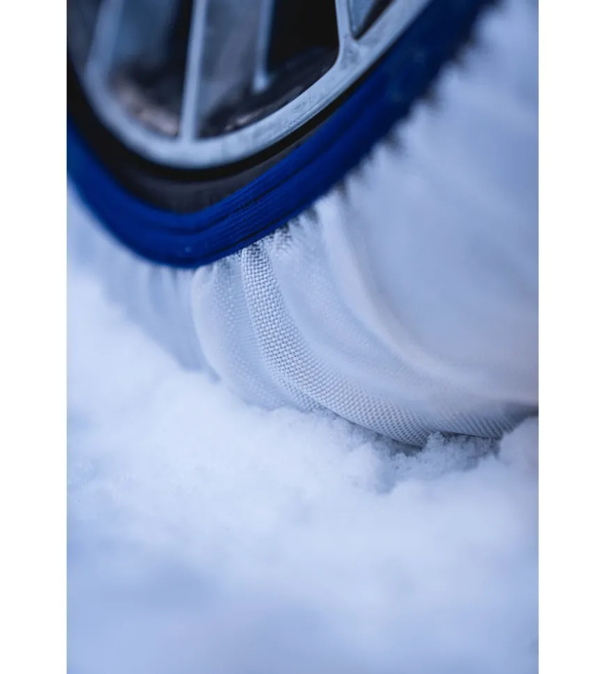 Set 2 pezzi calze da neve sparco in tessuto bianco silenziose, tg l - spt60