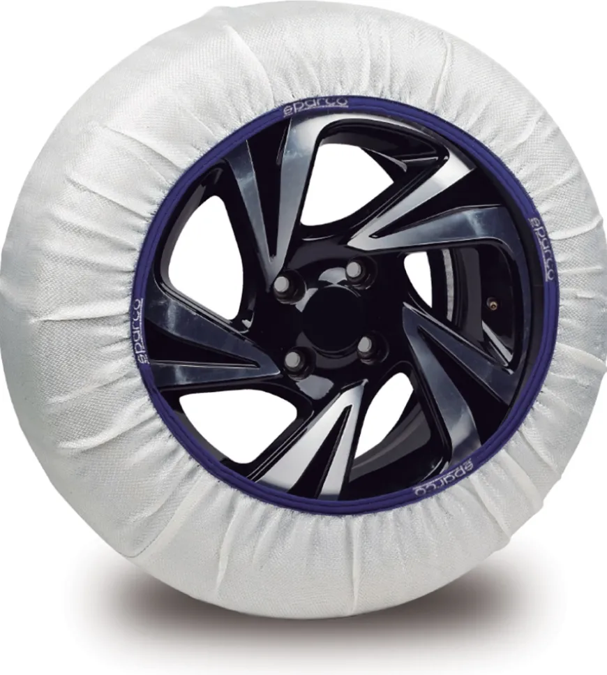 Set 2 pezzi calze da neve sparco in tessuto bianco silenziose, tg xl- spt60