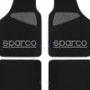 Set 4 pezzi tappeti moquette per auto sparco, colore nero e grigio