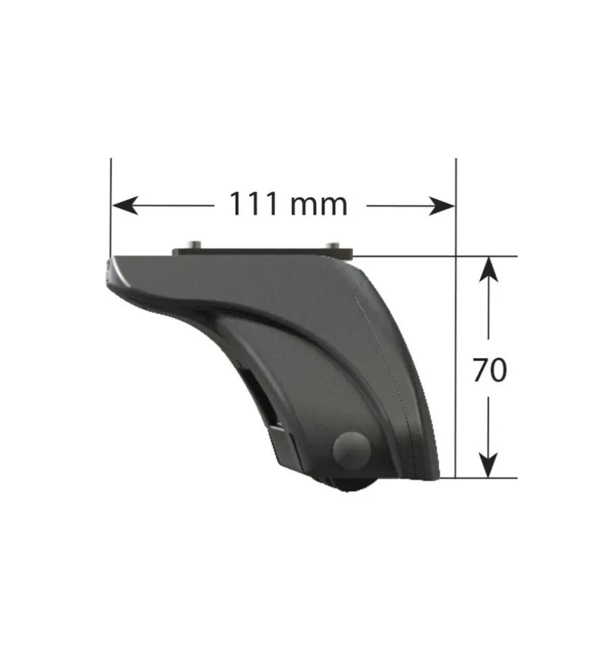 Set 4 piedi a profilo basso per vetture con tetto standard n20002