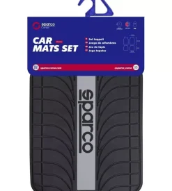 Set 4 tappetini auto sparco grigio
