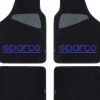 Set 4 tappetini neri e blu per auto sparco