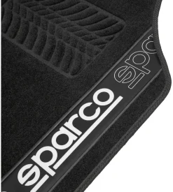 Set 4 tappetini neri per auto sparco in moquette