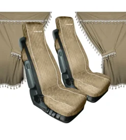 Set tende e coprisedili per camion in microfibra beige - lampa