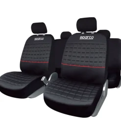 Set universale  spc1042 coprisedili auto completo nero/rosso
