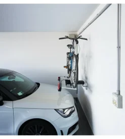 Supprto universale per portabiciclette posteriori a gancio traino con fissaggio a muro o soffitto - n50950