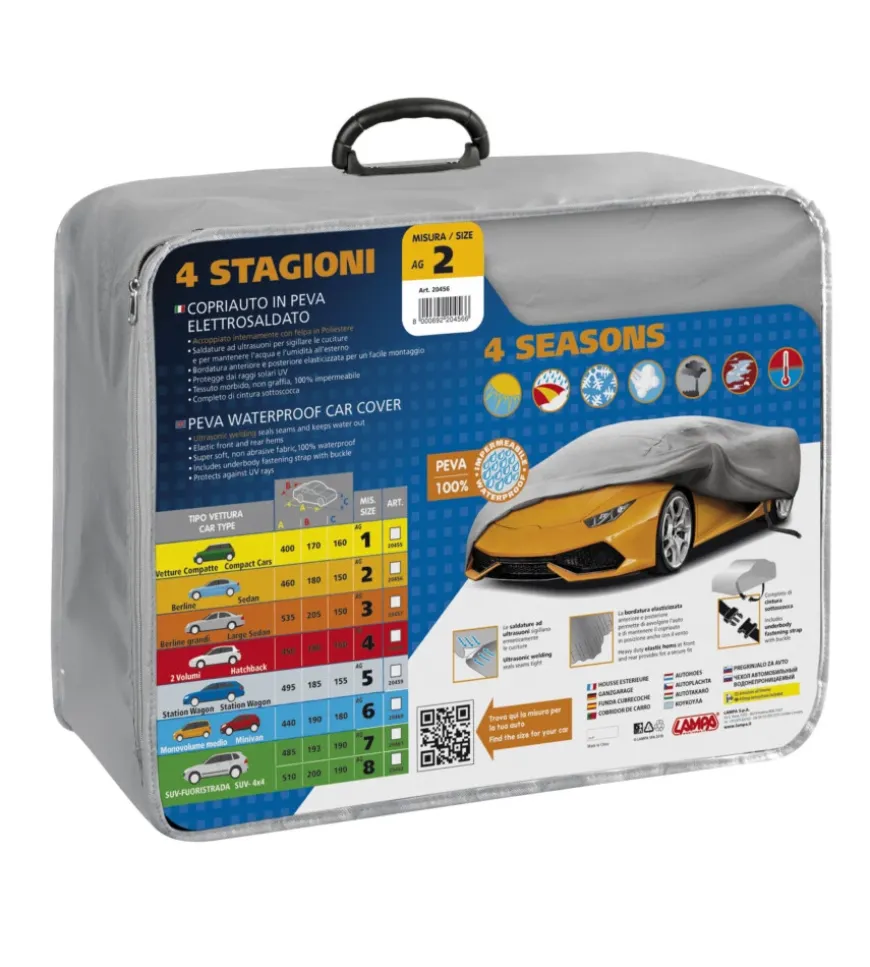 Telo copriauto in peva elettrosaldato 4 stagioni - ag-2 - cm 150x180x460 20456